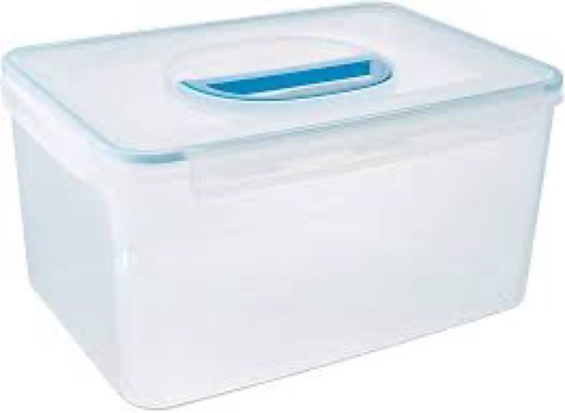 Komax Extra Large Food Storage Bins with Lids for Cat & Dog (48.6 Cups) – Water & Airtight Container- w/Handles – BPA-Free (13.4” x 9.8” x 7”)