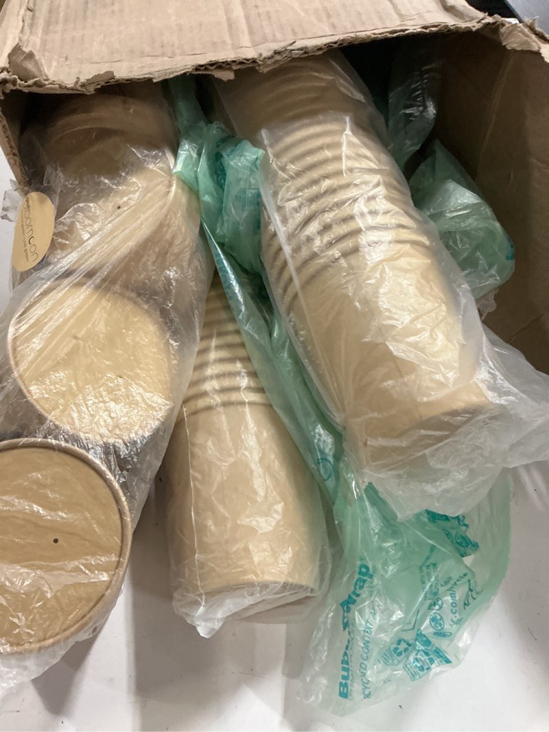 Condition photo showing New/Like New for bloomoon 60 pack 16 oz paper food containers with lids, ice cream pint containers, 16 oz disposable soup containers paper freezer containers pint ice cream cups (60 cups 60 lids)