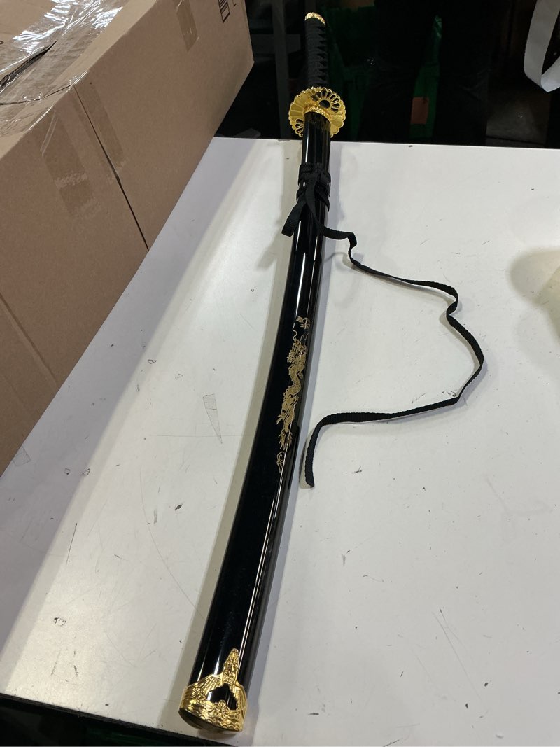 Condition photo showing Good Condition for Han Jian,Hand Forged(High Carbon Steel Etch Blade,Alloy Handle) Heat Tempered.Chinese Sword