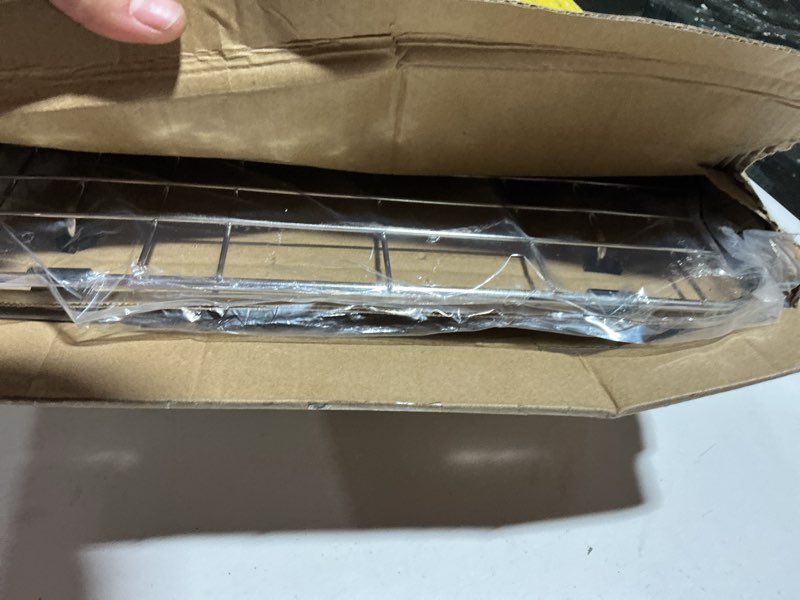 Condition photo showing Good Condition for stainless steel sink grid and protectors for bottom of kitchen sink, 26" x 14 1/16" sink bottom grid with rear drain for single sink bowl (26" x 14 1/16") 26" x 14 1/16" rear drain
