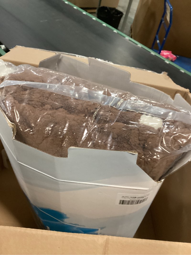 Condition photo showing New/Like New for plush sectional couch cover for pets,2 pieces l shaped sofa covers for cats & dogs washable sofa slipcover furniture couch protector for living room(35"x 63"+35"x 71", brown) brown large