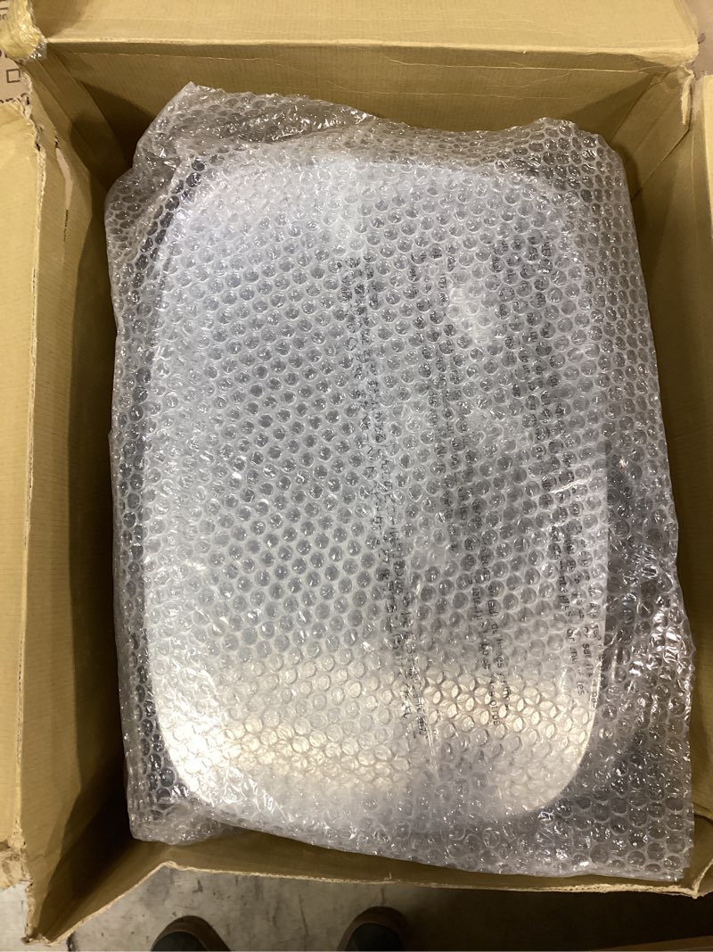 Condition photo showing Good Condition for Amazon Basics Smudge Resistant Rectangular Trash Can With Soft-Close Foot Pedal, Brushed Stainless Steel, 50L/13.2 Gal, 16.7x14.7x25.9 in, Satin Nickel Finish Satin Nickel Big, 50L/13.2 Gal