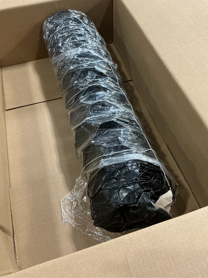 Condition photo showing Good Condition for 24'' x 50' black chicken wire mesh fence, 15 gauge poultry netting and 2 inch mesh fence roll, chicken wire for floral arrangements/crafts/farm/livestock/pet protection 15ga/24" x 50'