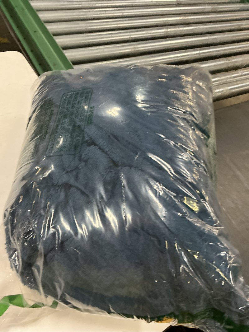 Condition photo showing Good Condition for bedelite fleece blanket king size – 3d ribbed jacquard soft and warm decorative fuzzy blankets – cozy, fluffy, plush lightweight throw blankets for couch, bed, sofa(navy blue, 108x90 inches) navy king(108"x90")