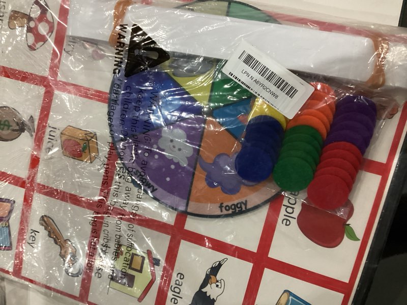 Condition photo showing New/Like New for Auchq Circle Time Learning Center Pocket Chart, Heavy-Duty Kids Calendar for Classroom, Educational Pocket Chart Learning Calendar Weather Letter Counting Rhyme Color Shape(Black)