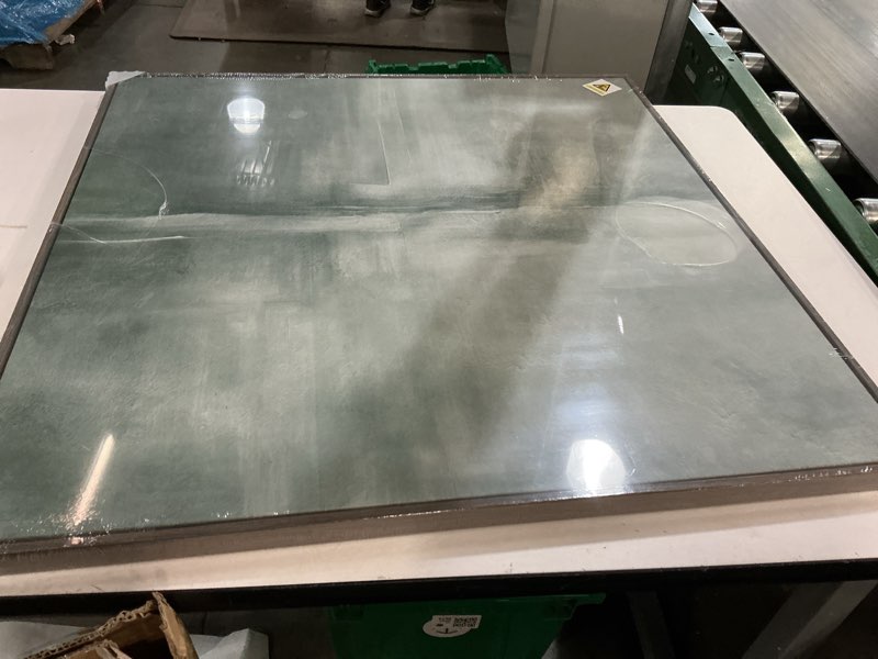 Condition photo showing New/Like New for Framed Sage Green Abstract Wall Art, Modern Canvas Prints Artwork for Walls, Square Minimalist All Green Abstract Pictures for Living Room, Hallway, Fireplace, Bedroom, Home Office Wall Decor 30x30 In 30"L x 30"W Soft Sage