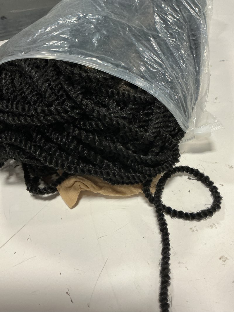 Condition photo showing As Is for quickwig senegalese twist braided wig for black women full lace short knotless twist wigs glueless ombre brown synthetic braids wigs with baby hair micro twist hair 20 inches 1b/27# 20 inch 1b/27
