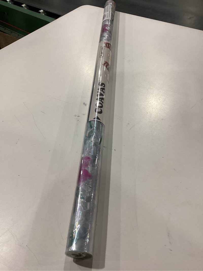 Condition photo showing New/Like New for Coavas Window Privacy Film, Stained Glass Window Film Decorative, Rainbow Static Cling Windows Coverings Film, Floral Non-Adhesive Sun Blocking Decals for Home Bathroom Door, Pink, 29.5" x 78.7" 29.5 x 78.7 Inch Pink