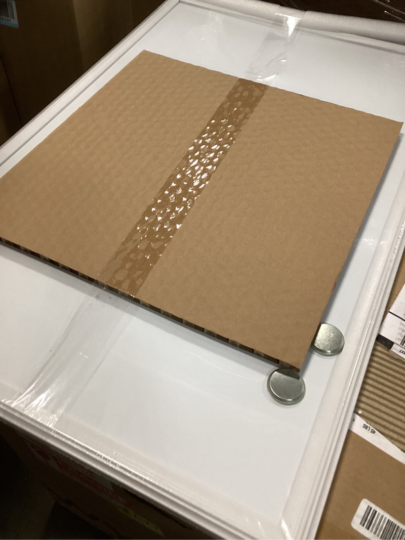 Condition photo showing New/Like New for (Unknown Size)U Brands Farmhouse Magnetic Dry Erase Board White Board White Wood Style Frame, Includes 2 Magnets