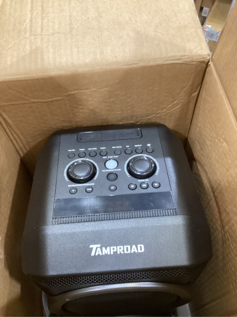 Condition photo showing Good Condition for Bluetooth Speaker, 300W Peak Power Wireless Boombox Speakers with Deep Bass, Portable Loud Stereo Sound Large Subwoofer with Led Light Show for Party Outdoor Camping Black