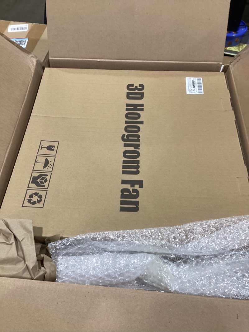 Condition photo showing New/Like New for 3D Hologram Fan with Cover, 3D Hologram Projector HD LED Advertising Display with Remote and Bluetooth and WiFi,700 Video Library and for Business,Bar,Halloween (45CM Hologram Fan with Cover) 17.7"(with Cover)