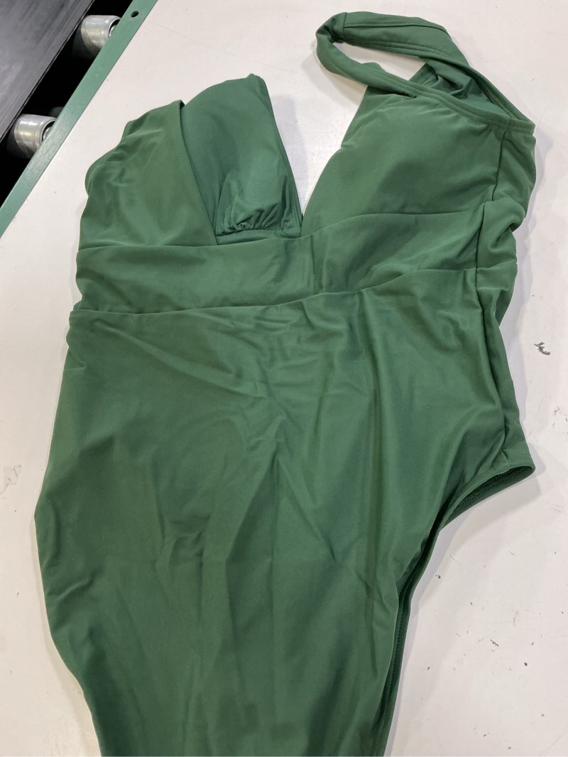 Condition photo showing Good Condition for italian plunge one-piece swimsuit, l, palm