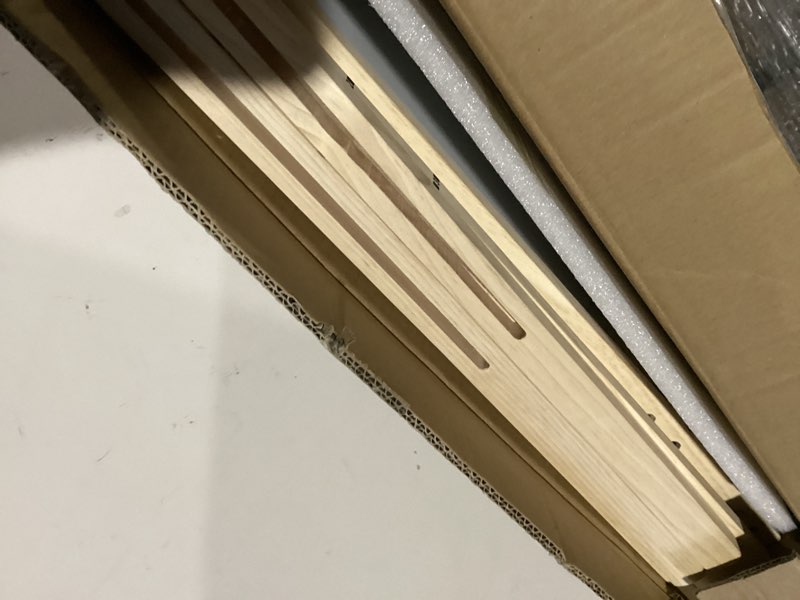 Condition photo showing Good Condition for Tiny Land Easel for Kids with 2 Drawing Paper Roll, Adjustable Kids Art Easel, Learning-Toy for 3,4,5,6,7,8 Years Old Boy & Girls, Wooden Chalkboard & Magnetic Whiteboard & Painting Paper Stand Natural