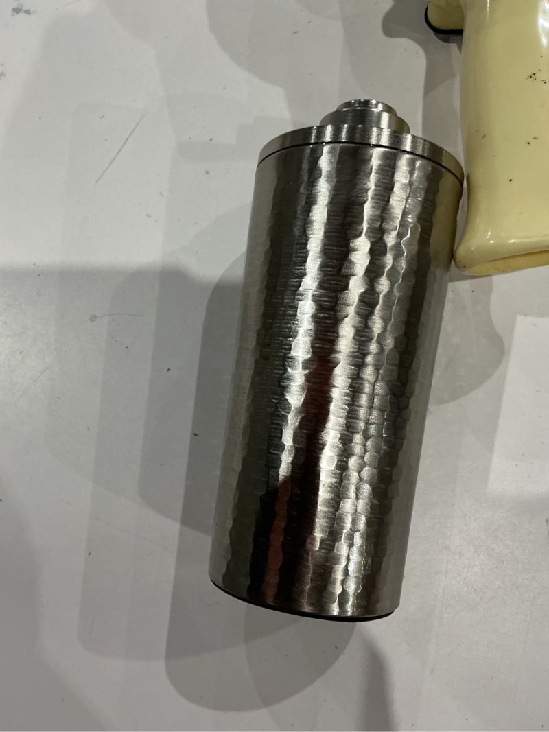 Condition photo showing As Is for better homes & gardens hammered metal lotion pump, stainless