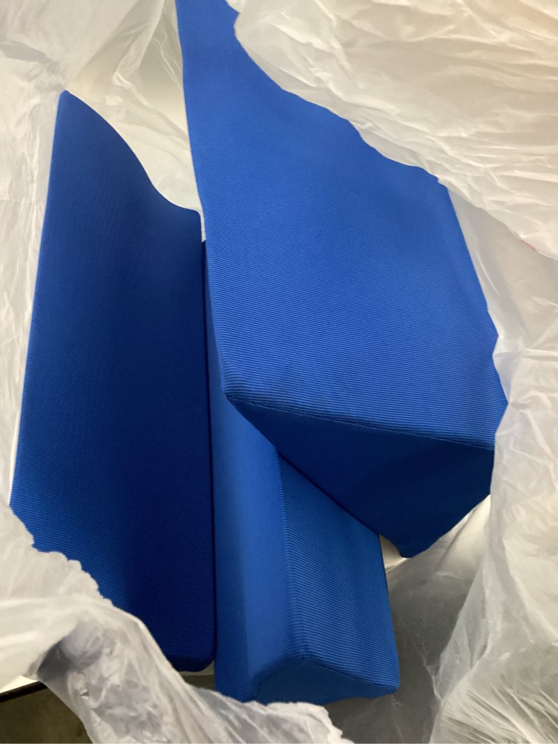 Condition photo showing Good Condition for fanwer bed wedges & body positioners (3 in 1), 40 degree wedges for bed positioning,positioning pillows for elderly, wedge pillow for bed sores, side sleeping, after surgery, knees elevated,back pain blue