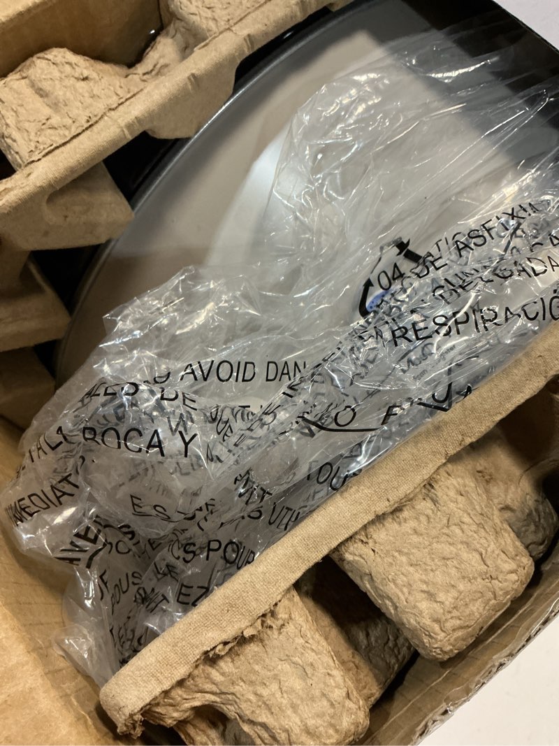 Condition photo showing New/Like New for bella 6.0 qt manual slow cooker, ceramic nonstick coating, 3 temperature settings, dishwasher safe stoneware pot and tempered glass lid, cool touch handles & tangle free cord wrap, oatmilk