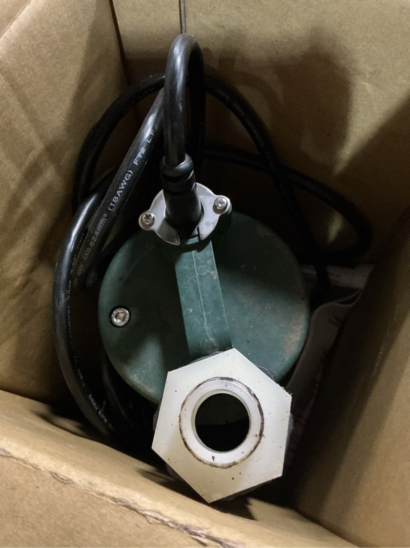 Condition photo showing As Is for zoeller 1/3-hp 115-volt 35-gpm thermoplastic submersible utility pump