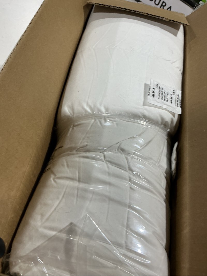 Condition photo showing Good Condition for three geese ultra thin flat goose down feather pillows for sleeping king size, 3" height, 100% cotton cover, ultra slim hotel collection bed pillow for stomach, back sleeper, 18x36 in. 18x36 inch (1 pack) white