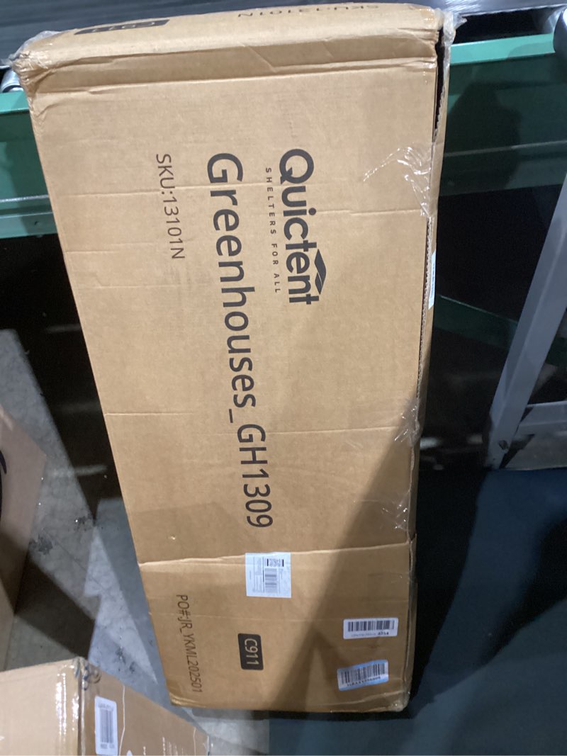 Condition photo showing Good Condition for Quictent Greenhouse for Outdoors, Mini Walk-in Portable Flower Garden Plant Kit Outside, Heavy Duty 3 Tiers 8 Shelves Steel Frame & Durable Cover W/ Screen Door & Window, 4.7x4.7x6.4 FT, Clear Clear/PVC 4.7x4.7x6.4 FT