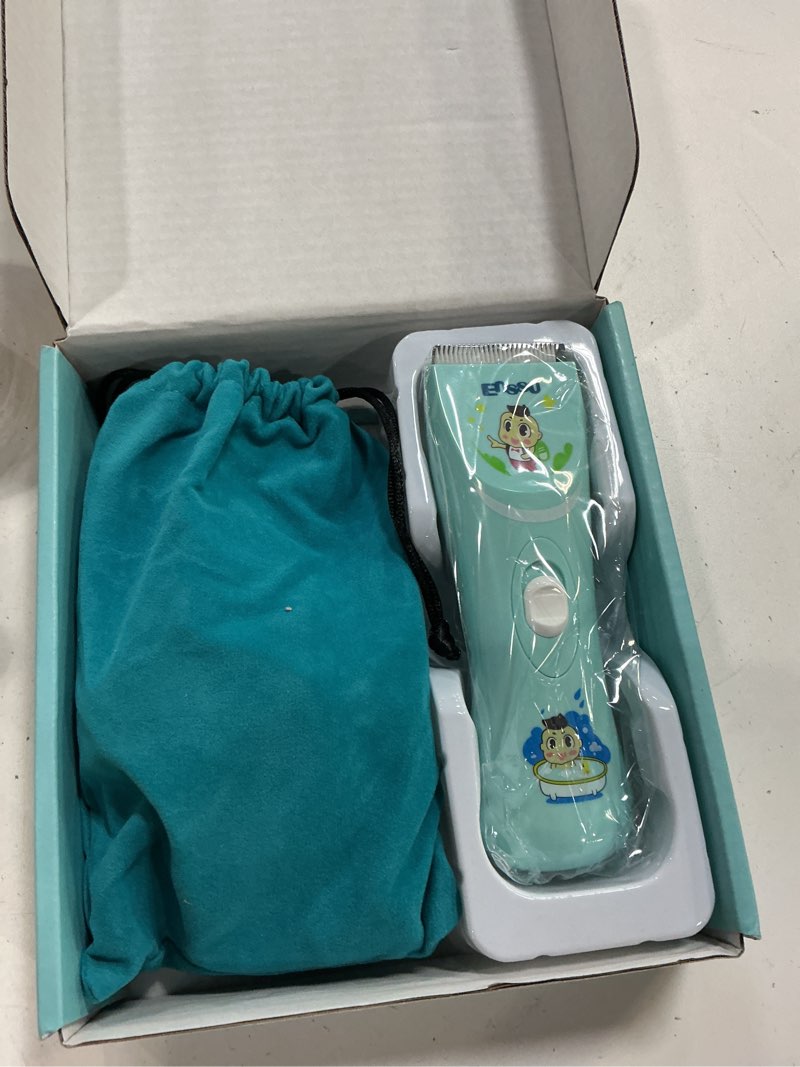 Condition photo showing Good Condition for enssu baby hair clippers, lower noise haircut trimmers for children with autism and sensory sensitivity, babies infant kids waterproof hair cutting kits light green