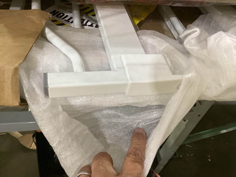 Condition photo showing Good Condition for regalo safety 29-38.5" baby gate for doorways & bottom of stairs, pressure mounted baby gate with door for babies, toddlers & pets, tested & safe for 30 years, american designed, american owned, white white 29-38.5"w x 30"h