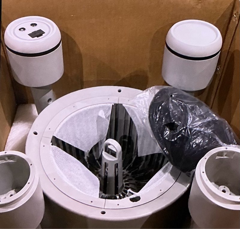 Condition photo showing As Is for (2026 new) bublue f10 pool surface skimmer robot,robotic pool skimmer with app control,powerful suction,5l filter,dual cleaning modes, ai navigation,ideal for in-ground & above-ground pools,white