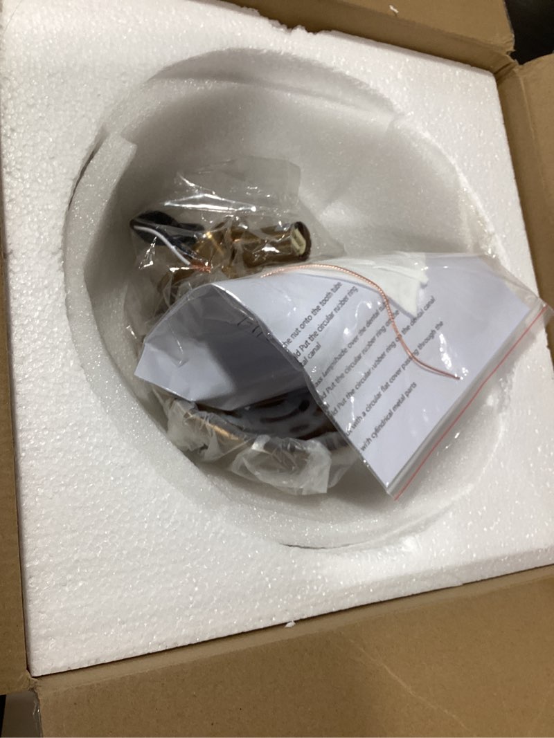 Condition photo showing Good Condition for semi flush mount ceiling light,11in vintage gold hallway lights fixture,3-bulb globe milk glass close to ceiling light for bathroom, hallway, dining room,bulb not included 11in milk glass