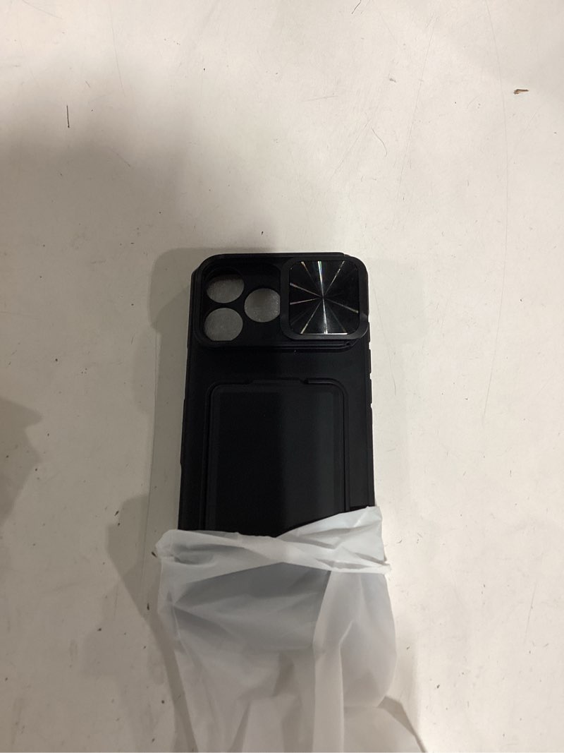 Condition photo showing Good Condition for sslotscase for iphone 17 pro max case with card holder & kickstand & slide camera lens cover & camera stand & wallet, military-grade heavy duty phone case cover for iphone 17 pro max 5g 2025, black black iphone 17 pro max