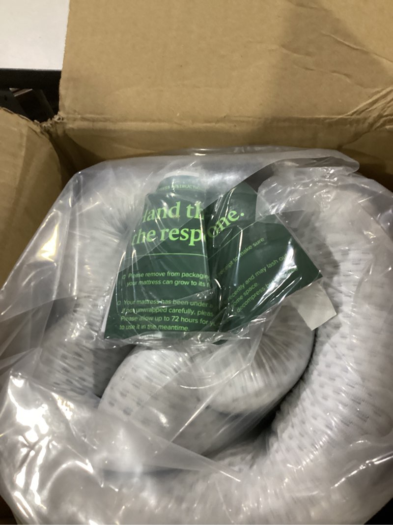 Condition photo showing Good Condition for zinus 6 inch green tea cooling memory foam mattress [new version], twin, fiberglass free, medium firmness, cooling gel foam, certified safe foams & fabric, mattress in a box twin 6 inch green tea cooling (small box)