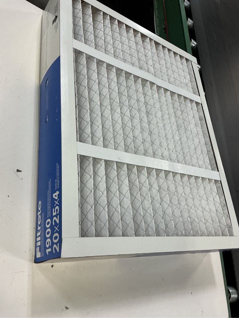 Condition photo showing As Is for 3m filtrete mpr 1900 4-inch allergen  bacteria and virus air filter: 20x25x4