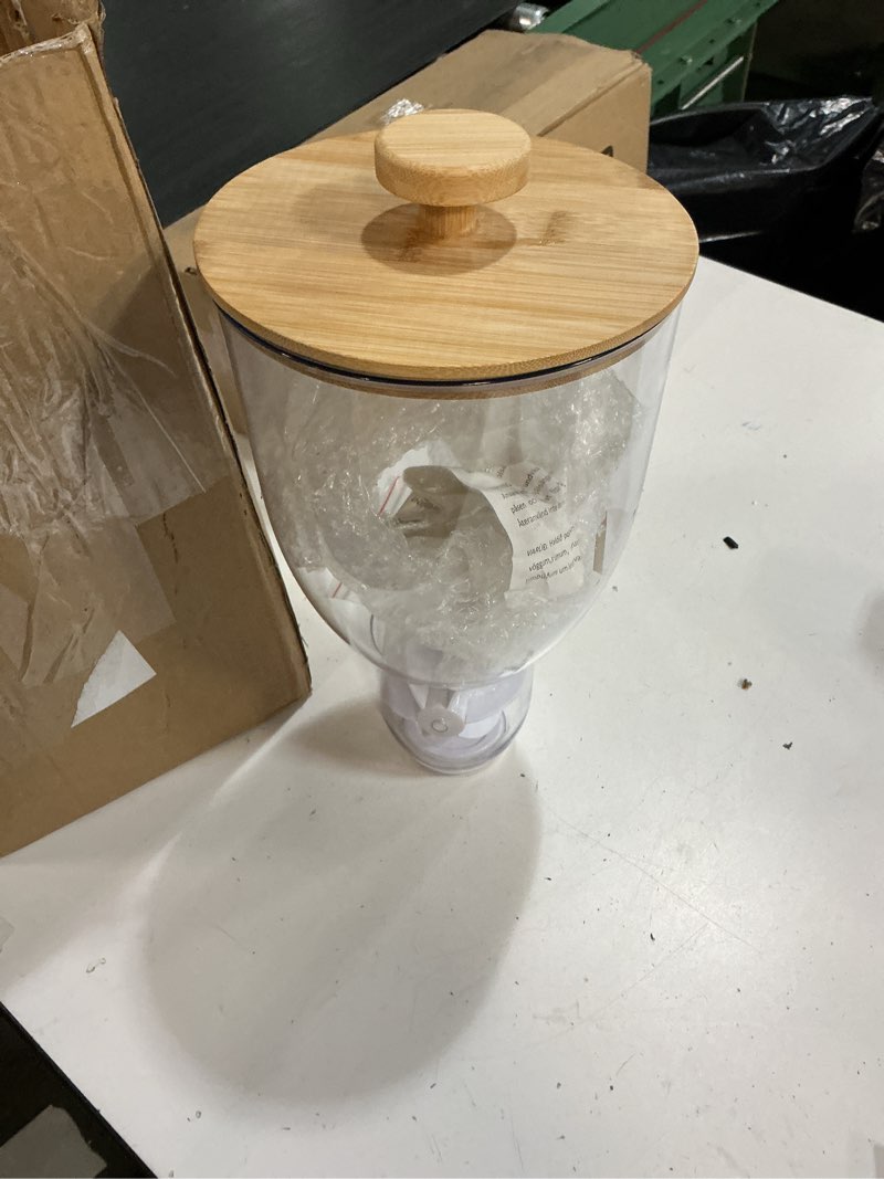 Condition photo showing Good Condition for honey-can-do bamboo cereal dispenser with airtight lid – countertop dry food dispenser for kitchen organization – eco-friendly cereal container for pantry