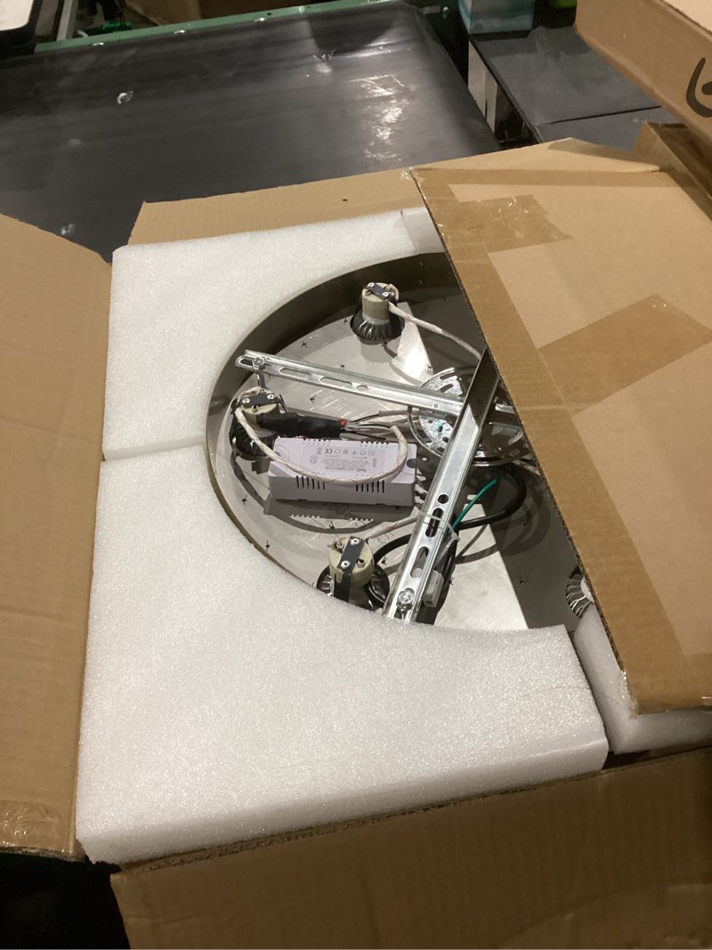 Condition photo showing Good Condition for cenozo 36'' Modern Crystal Chandelier for Entryway Raindrop Chandeliers LED Dimmable High Ceiling Flush Mount Light Fixtures for Staircaes Hallway Foyer Living Room LED Bulbs Included Gold D20'' x H36'' Gold