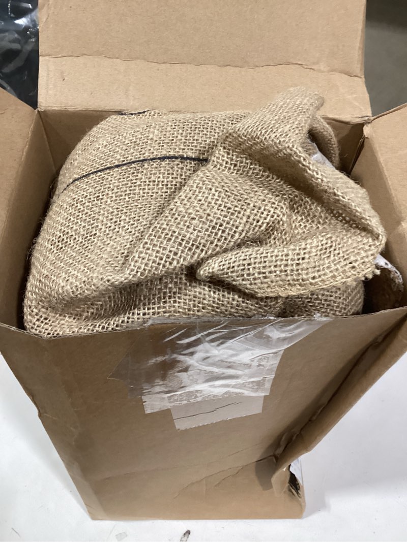 Condition photo showing Good Condition for Tondiamo 40 Inch x 15 ft Wide Natural Burlap Wedding Aisle Runner with Lace, Black Printing, Jute Rustic Burlap Aisle Runner for Wedding Ceremony Beach Outdoor 8" x 1'2" (Runner)