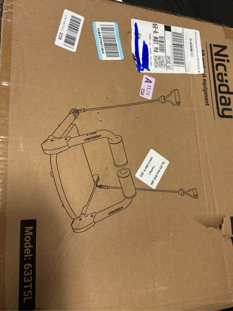 Condition photo showing New/Like New for niceday ab workout equipment, ab machine for stomach workout, ab trainer machine for home, ab crunch machine for home exercise, sit up machine with resistance bands and 330 lbs weight capacity black