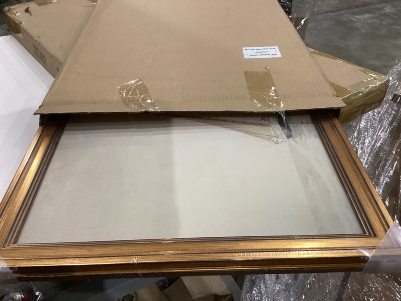 Condition photo showing As Is for HUARCEY Gold Framed Vintage Wall Art for Living Room, Seaview Painting Prints Shelf Decor for Kitchen, Aesthetic Bedroom Large Wall Art, Gifts for Friends or Family (White Sailboat - 16"x24") White Sailboat 24"L x 16"W