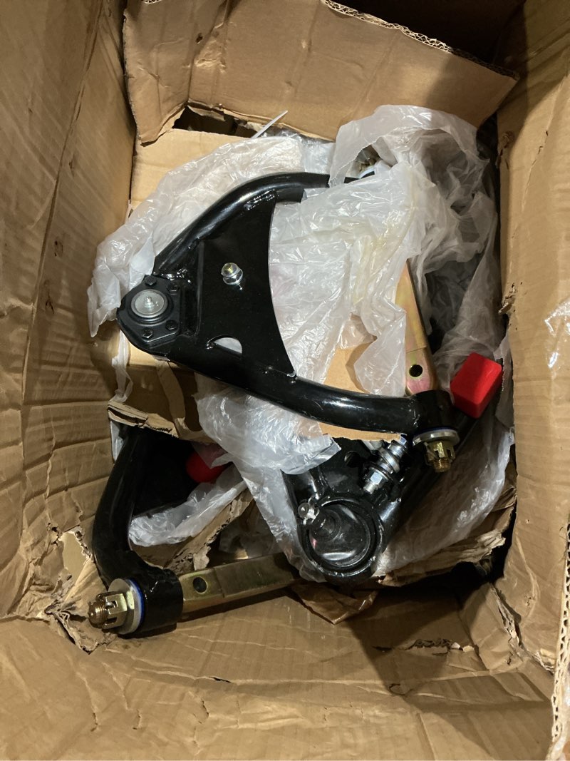 Condition photo showing As Is for a-premium heavy duty front upper & lower tubular control arm kit, with ball joint & bushing, compatible with chevy buick pontiac oldsmobile - 1964-1972 - malibu chevelle el camino skylark cutlass gto