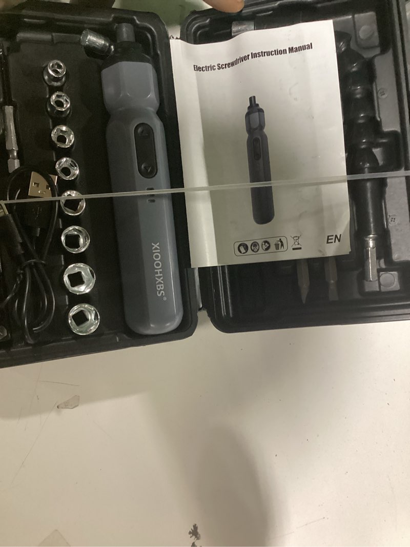 Condition photo showing New/Like New for electric screwdriver 3.6v?mini cordless power screwdriver set, precision bits with 250 rpm powerful motor,led lights,portable toolbox for electronics appliances repairs