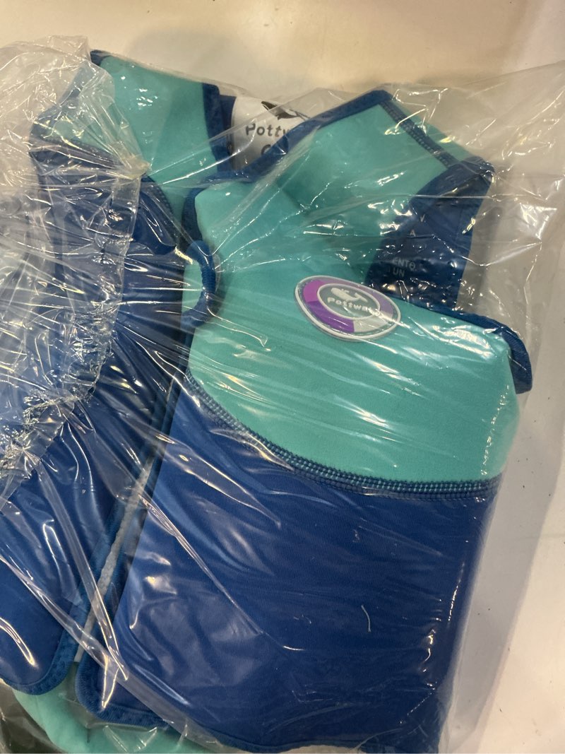 Condition photo showing Good Condition for pottwal swim vest for kids - swim jacket - made of neoprene & epe - with adjustable crotch strap blue color blocking small