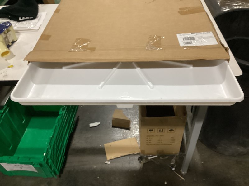 Condition photo showing Good Condition for Camco Stackable Washing Machine Drain Pan | Great for Apartment-Sized Washers or Stackable Units | Protects Floors from Leaks & Measures 28-Inches x 30-Inches | Crafted of Heavy-Duty Plastic (21006)