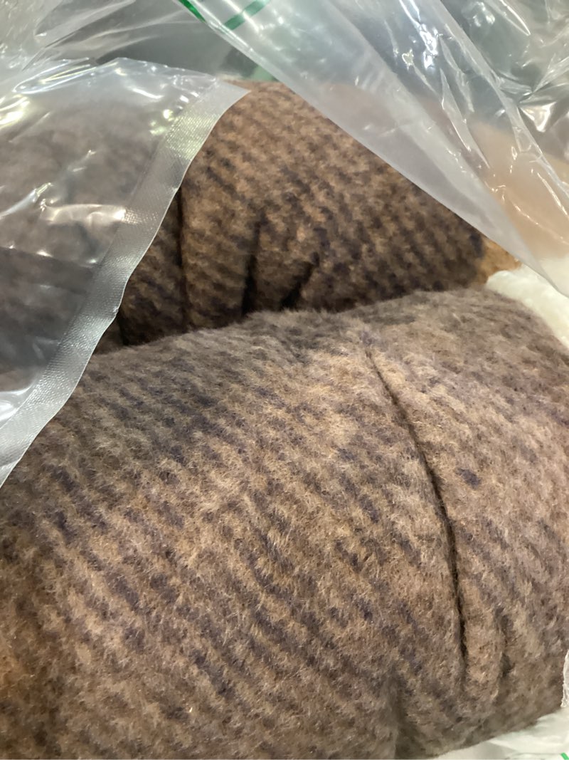 Condition photo showing Good Condition for cyusri plaid sherpa comforter set 2pcs fluffy warm fleece down alternative, khaki blue grid pattern bedding set with 1 pillowcase, twin size 68"x90" khaki twin(68"x90")