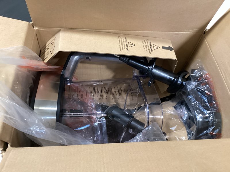 Condition photo showing As Is for ninja blender for kitchen | food processor combo system | smoothie maker & nutrient extractor | 6 functions for bowls, spreads, dough, shakes | 72-oz. pitcher & to-go cups | silver | ss351 1400 peak watts