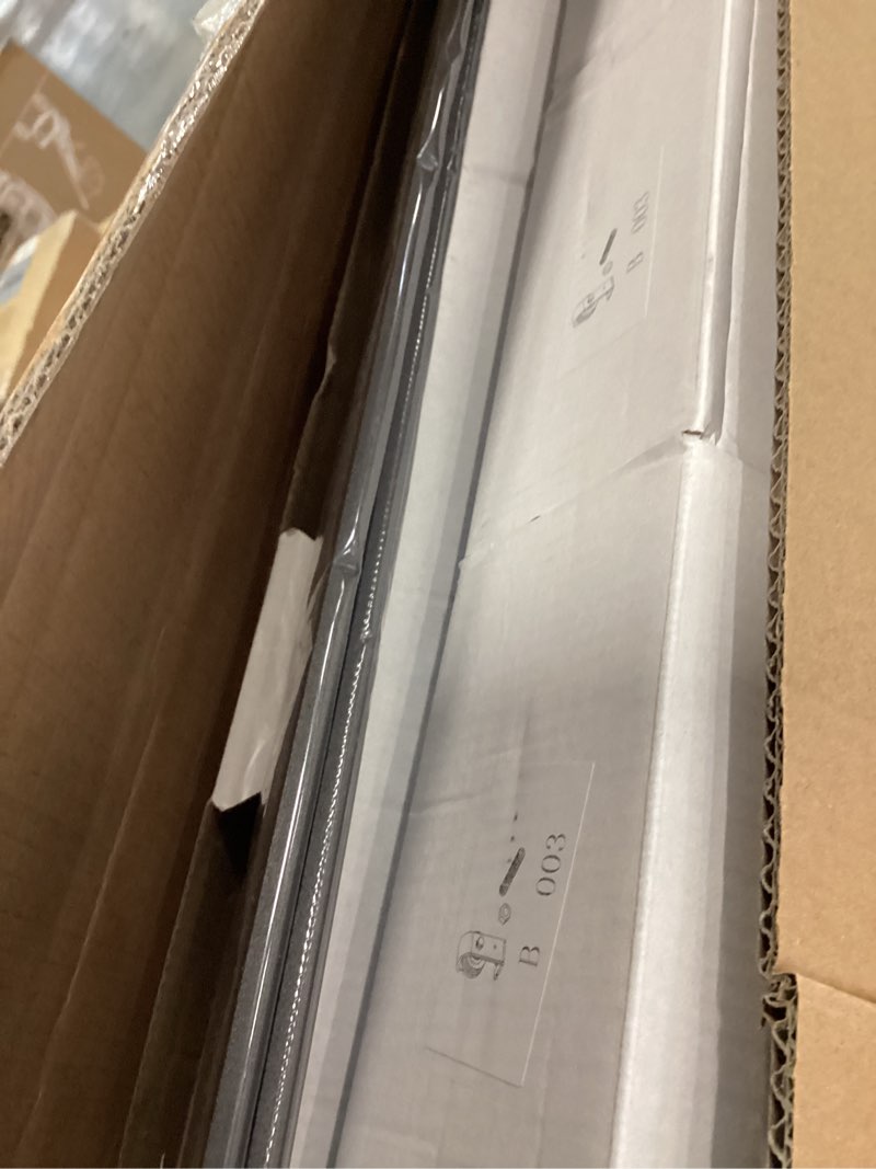 Condition photo showing New/Like New for 88" Bifold Sliding Barn Door Hardware Track Kit,Side Mounted Black J Shape Roller,Smoothly and Quietly,Assembly Easy,Fit Four 21" Bi-Folding Doors (Door Not Included) 88'' for 4 Doors (Hardware only) Black-J Shape