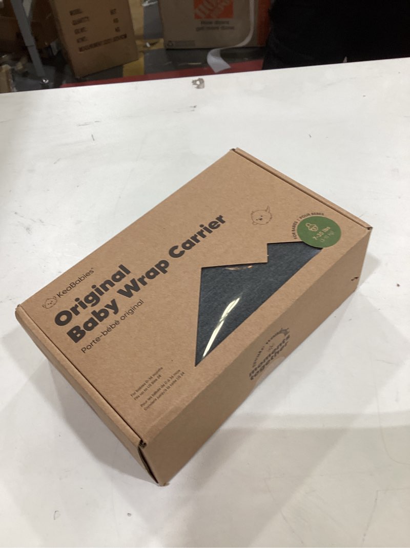 Condition photo showing New/Like New for KeaBabies Baby Wrap Carrier - All in 1 Original Baby Carrier Newborn to Toddler Sling, Easy to Wear, Hands Free Bonding, Lightweight, Breathable Infant Wraps (Mystic Gray) One Size (Pack of 1) Mystic Gray