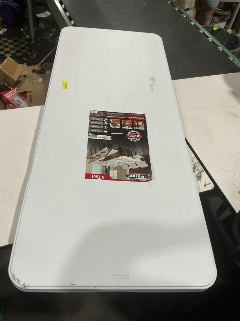 Condition photo showing Good Condition for lifetime commercial folding table - white - 6'