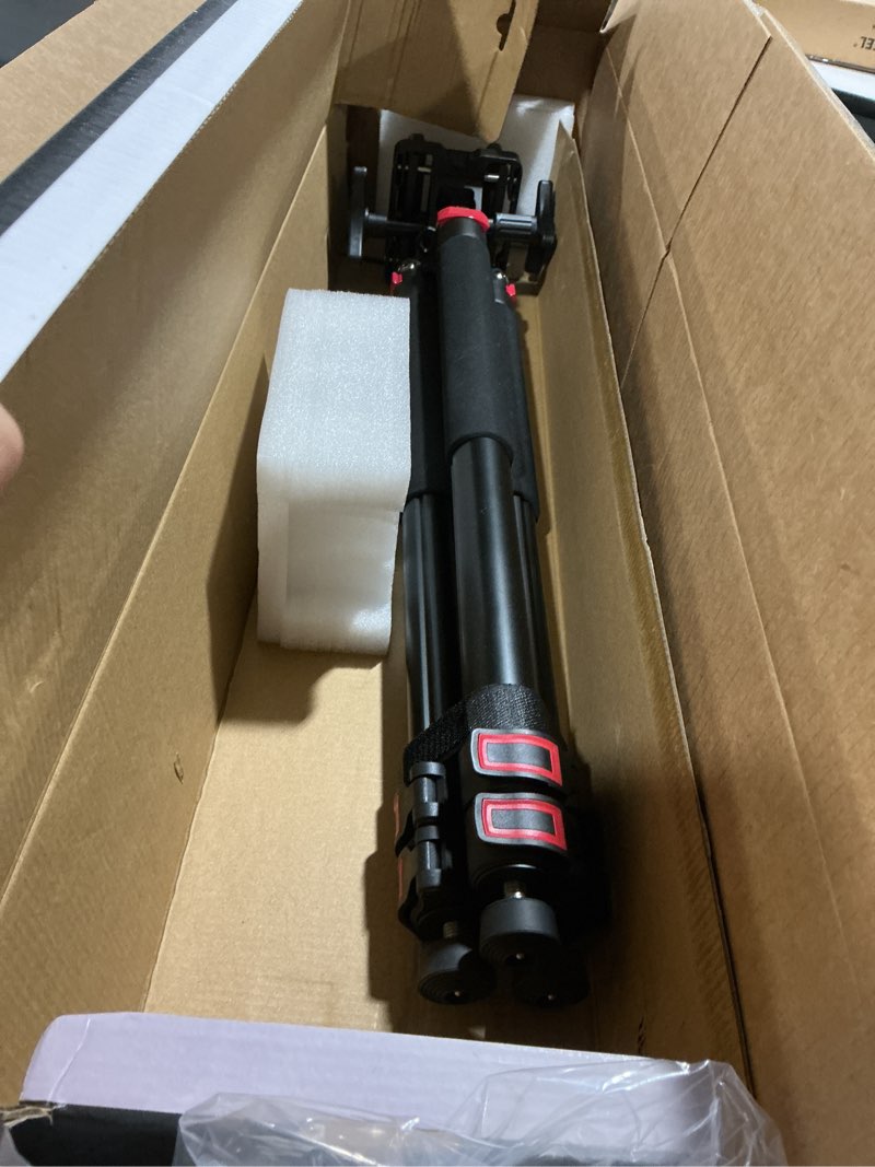 Condition photo showing As Is for Clamping Tripod Rest with Sturdy Aluminum Frame, Lightweight, Provides Stability, Adjustable Legs, and Hands-Free Operation for Outdoors