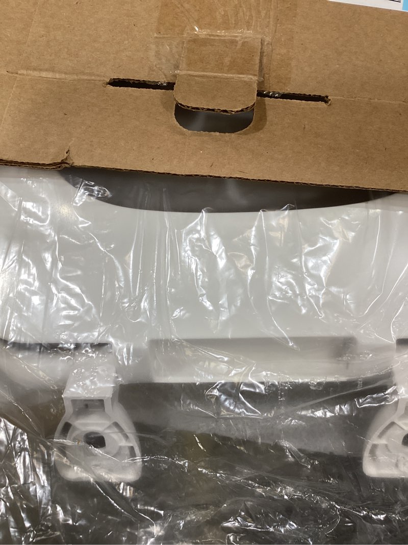 Condition photo showing Good Condition for centoco eljer emblem elongated toilet seat with square front, closed front with cover, residential, plastic, made in the usa, emb601-001, white elongated 001-white