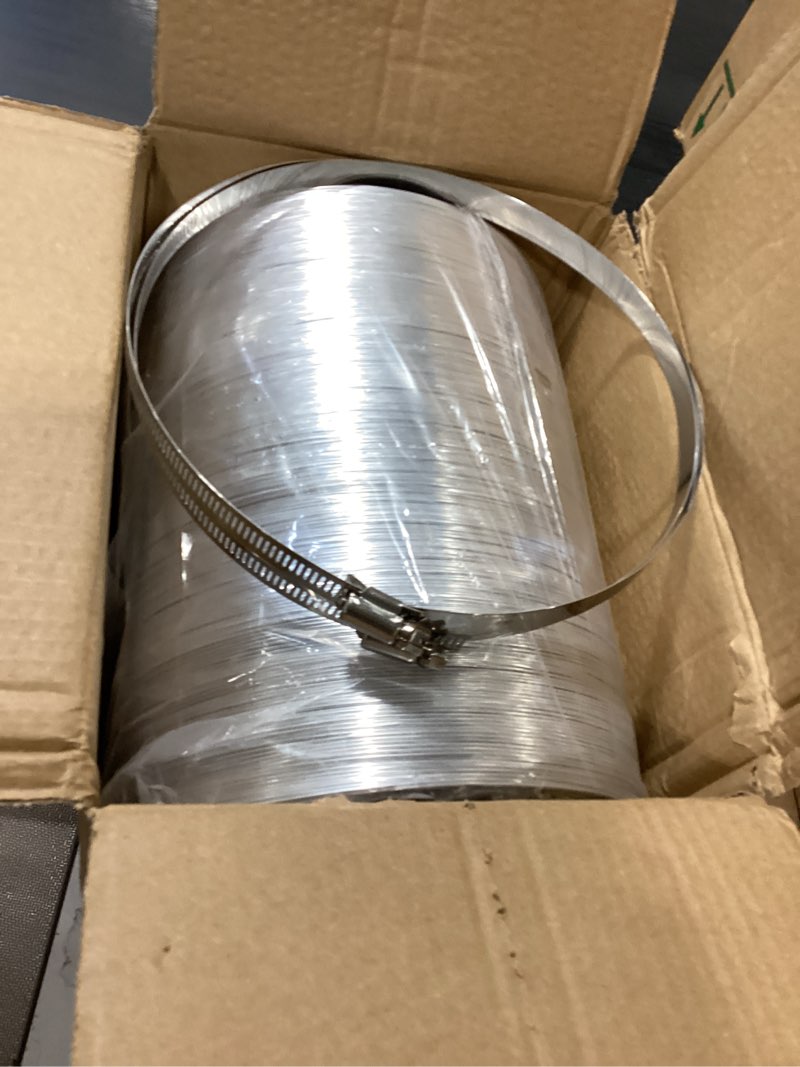 Condition photo showing New/Like New for similiar product not like stock photo or description please see preview pictures8\" inch flexible aluminum ducting hose insulated r-8.0 air duct pipe for for heavy duty hvac & exhaust ductwork insulation - 25' feet long - in accordance with ul 181