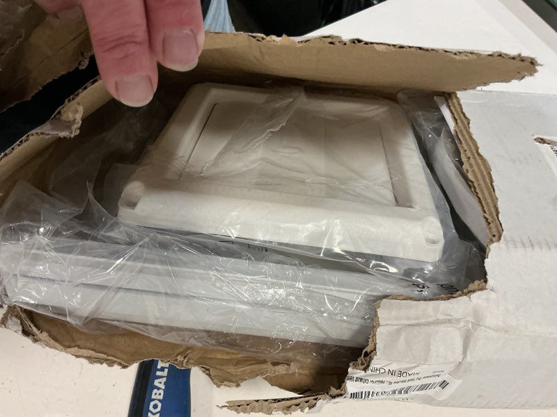 Condition photo showing New/Like New for daisypower dryer vent window kit, adjustable window vent kit with outdoor dryer vent cover,4 inch hood for exhaust ventilation