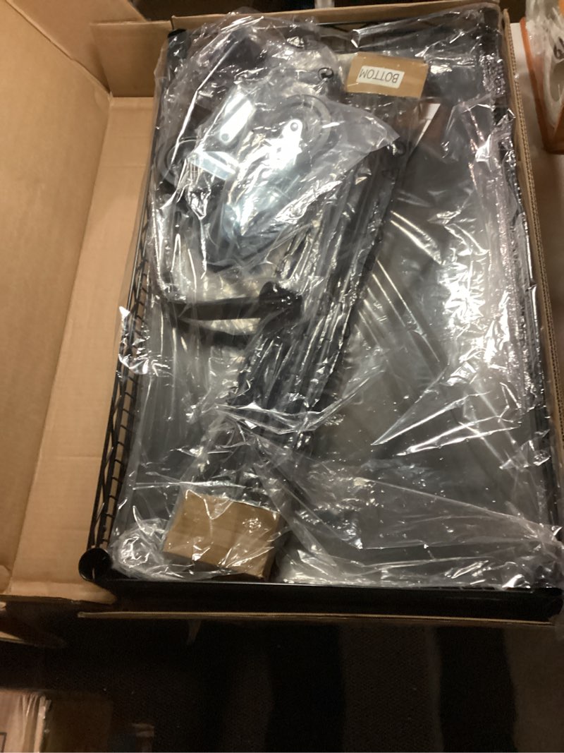 Condition photo showing Good Condition for Heavy Duty Utility Cart, 990Lbs Capacity 3 Tier Rolling Carts with Wheels, Kitchen Cart on Wheels with Storage, Commercial Grade Metal Serving Carts with Wire Shelving &Handle Bar, Black