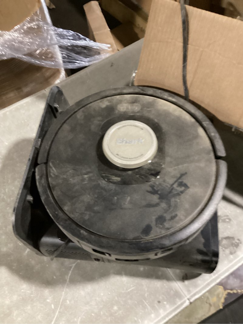 Condition photo showing As Is for (AS IS) Shark AV2310AE Matrix Self-Emptying Robot Vacuum with No Spots Missed on Carpets and Hard Floors, Precision Home Mapping, Perfect for Pet Hair, Bagless, 45-Day Capacity Base, Wi-Fi Black/Brass